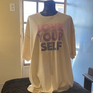 Pink Love Yourself O/S Graphic T-Shirt